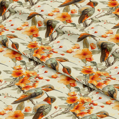 Hummingbirds in Spring Pattern 15 Quilting Cotton Fabric