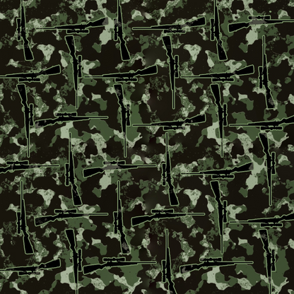 Hunting Motif Camouflage Pattern Quilting Cotton Fabric