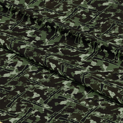 Hunting Motif Camouflage Pattern Quilting Cotton Fabric