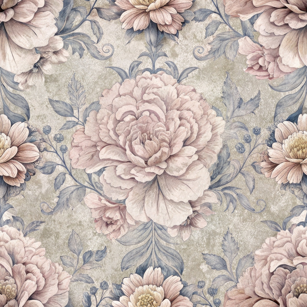 Hydrangeas Peonies Pattern 8 Quilting Cotton Fabric