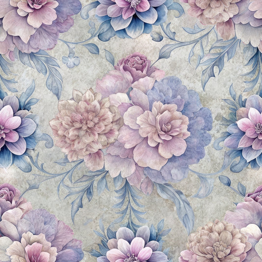 Hydrangeas Peonies Pattern 9 Quilting Cotton Fabric