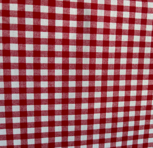 Large Check on Lipstick Quilting Cotton Fabric