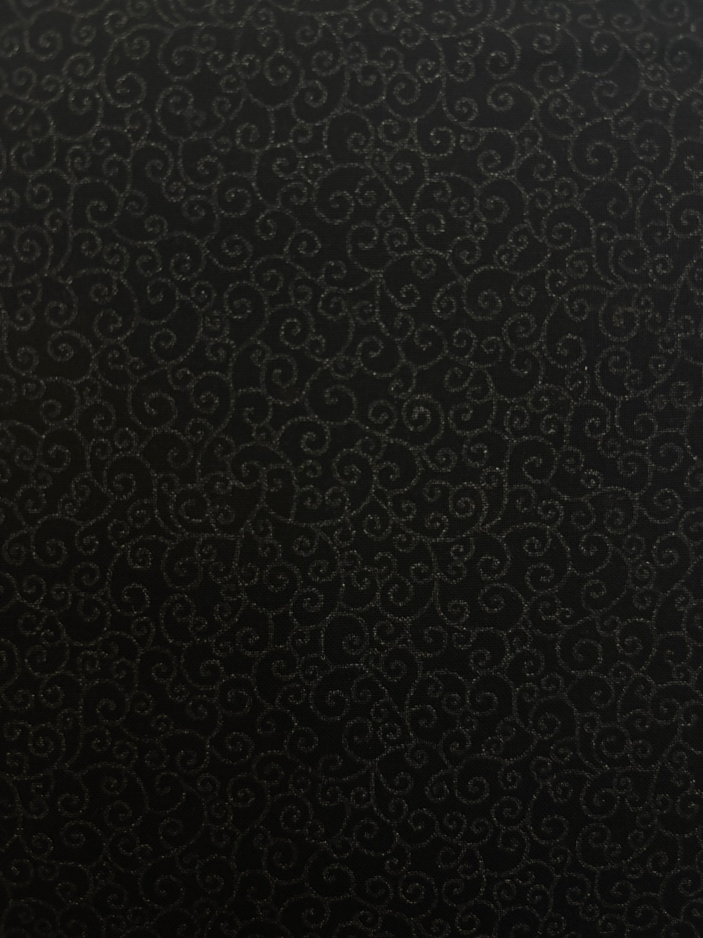 Black Scroll Quilting Cotton Fabric