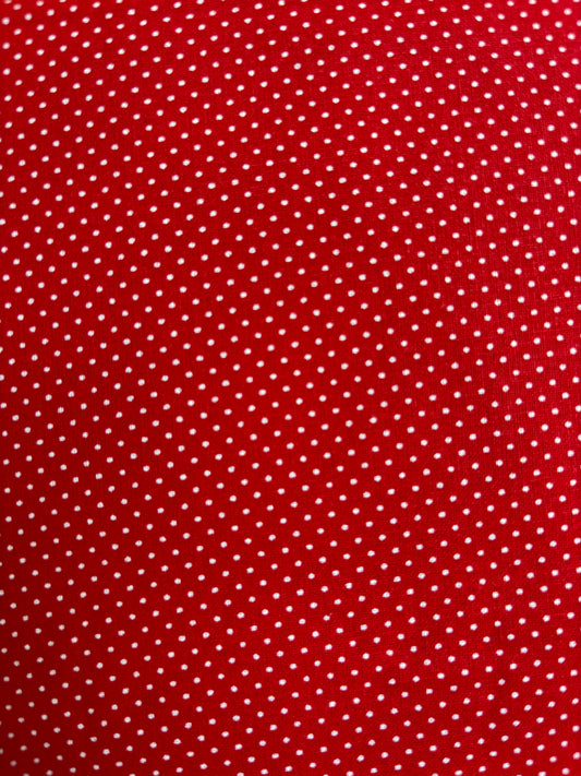 Small Dots on Lipstick Quilting Cotton Fabric