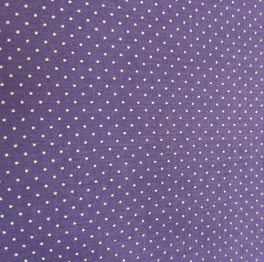 Purple White Dot Quilting Cotton Fabric