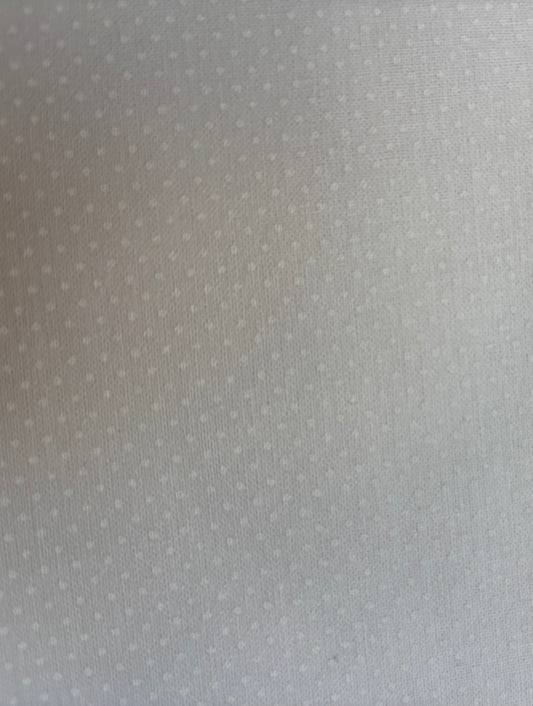 Small White Dots on White Quilting Cotton Fabric
