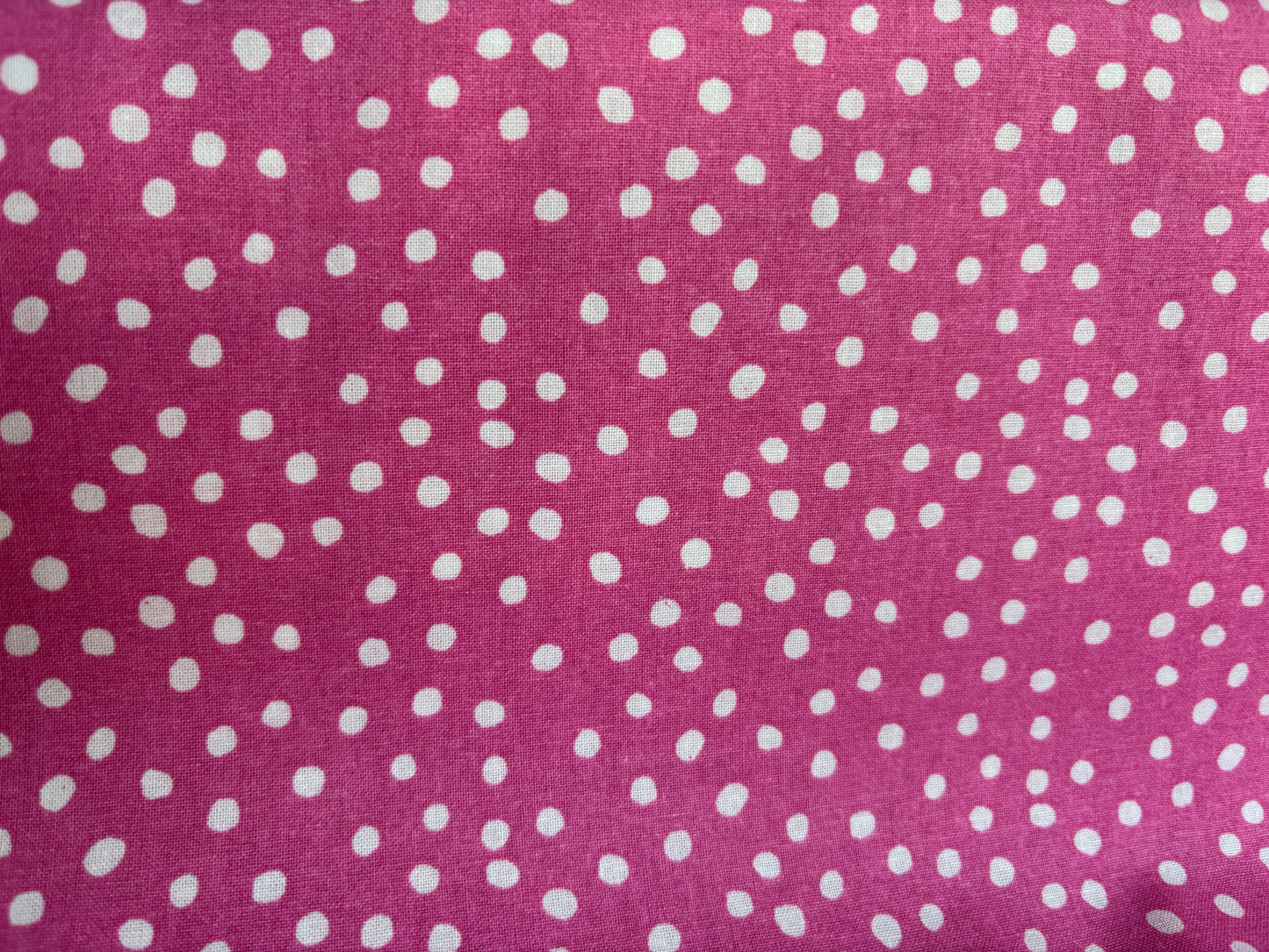 Irregular Dots on Rose Pink Quilting Cotton Fabric