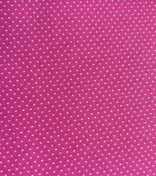 Small Dots on Rose Pink Quilting Cotton Fabric
