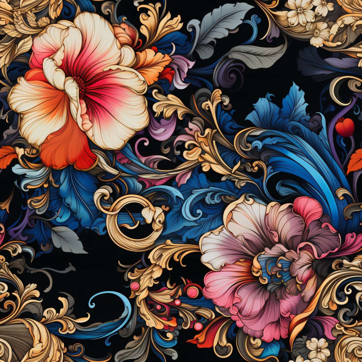 Imperial Florals Pattern 5 Quilting Cotton Fabric