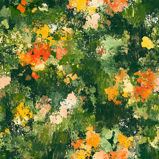 Impressionist Floral Pattern 18 Quilting Cotton Fabric
