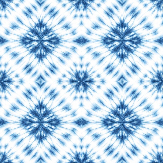 Indigo Shibori Tie Dye Pattern 1 Quilting Cotton Fabric