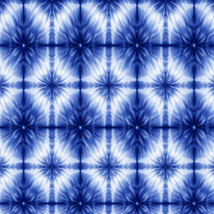 Indigo Shibori Tie Dye Pattern 10 Quilting Cotton Fabric