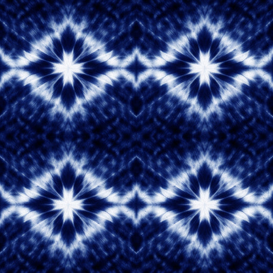 Indigo Shibori Tie Dye Pattern 11 Quilting Cotton Fabric