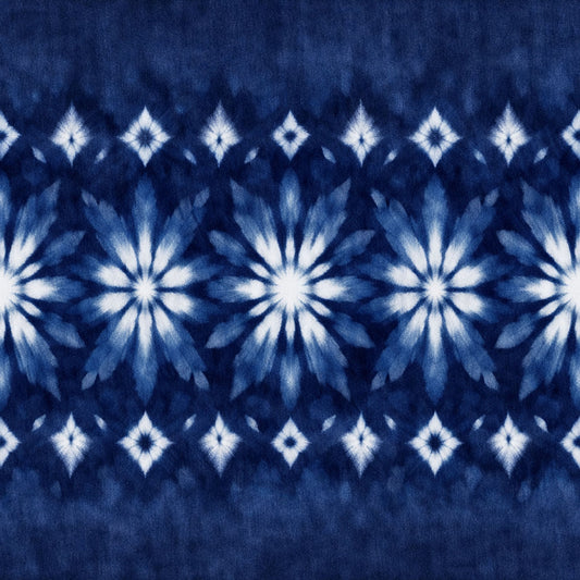 Indigo Shibori Tie Dye Pattern 12 Quilting Cotton Fabric