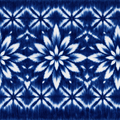 Indigo Shibori Tie Dye Pattern 15 Quilting Cotton Fabric
