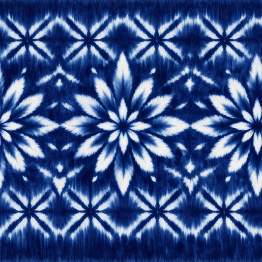 Indigo Shibori Tie Dye Pattern 15 Quilting Cotton Fabric