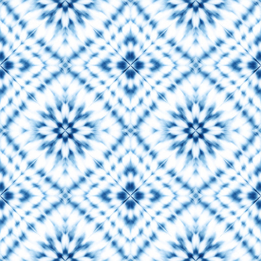 Indigo Shibori Tie Dye Pattern 2 Quilting Cotton Fabric