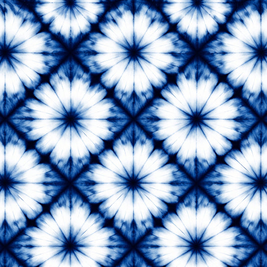 Indigo Shibori Tie Dye Pattern 22 Quilting Cotton Fabric