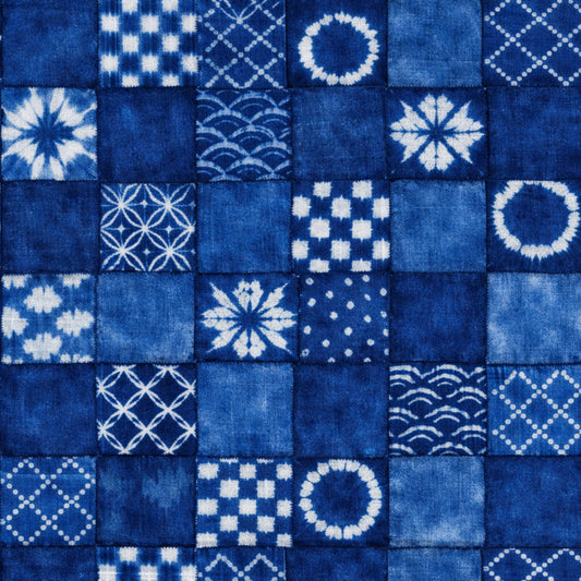 Indigo Shibori Tie Dye Pattern 26 Quilting Cotton Fabric