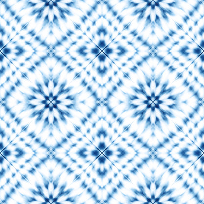 Indigo Shibori Tie Dye Pattern 2 Quilting Cotton Fabric