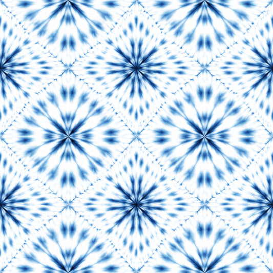 Indigo Shibori Tie Dye Pattern 3 Quilting Cotton Fabric