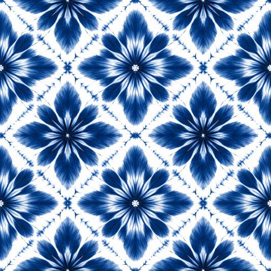 Indigo Shibori Tie Dye Pattern 9 Quilting Cotton Fabric