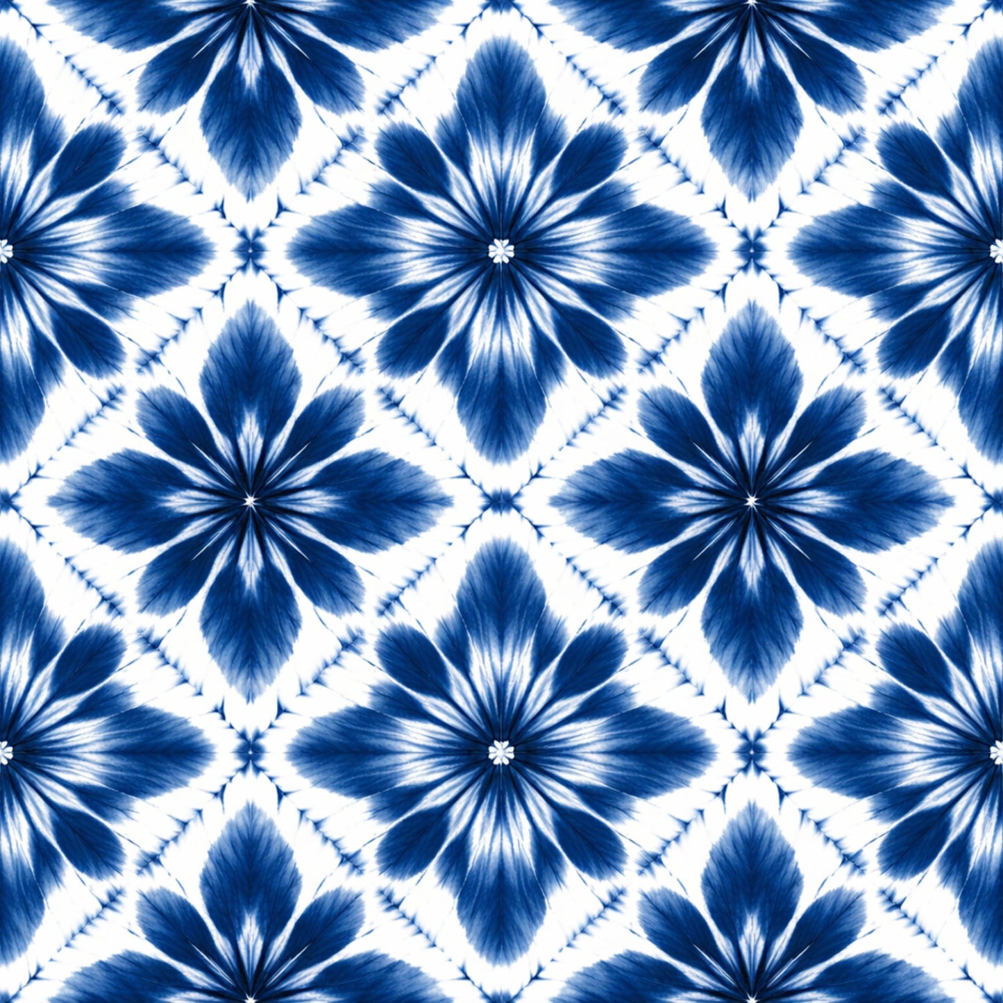 Indigo Shibori Tie Dye Pattern 9 Quilting Cotton Fabric