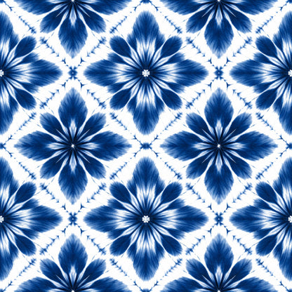 Indigo Shibori Tie Dye Pattern 9 Quilting Cotton Fabric