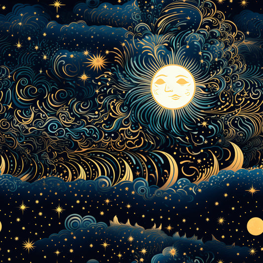 Infinite Galaxy Pattern 3 Quilting Cotton Fabric