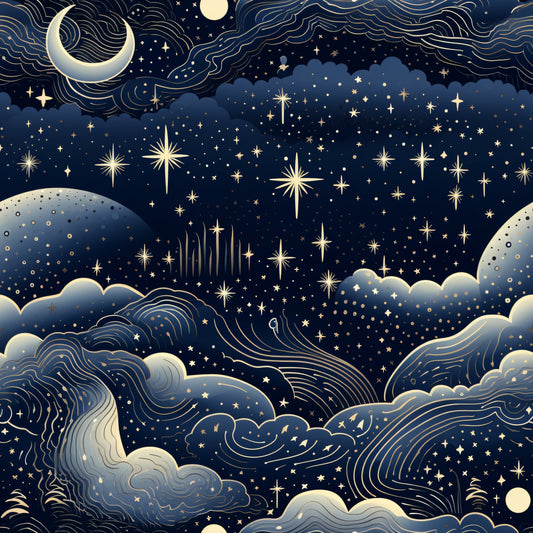 Infinite Galaxy Pattern 7 Quilting Cotton Fabric