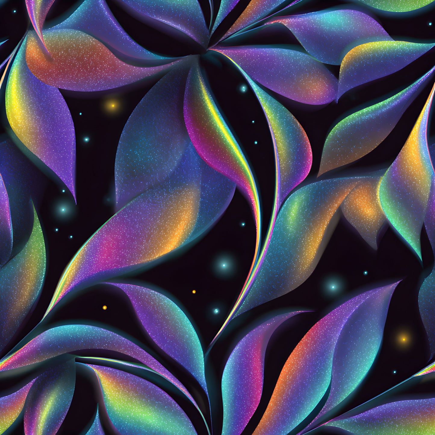 Iridescent Foil Pattern 10 Quilting Cotton Fabric