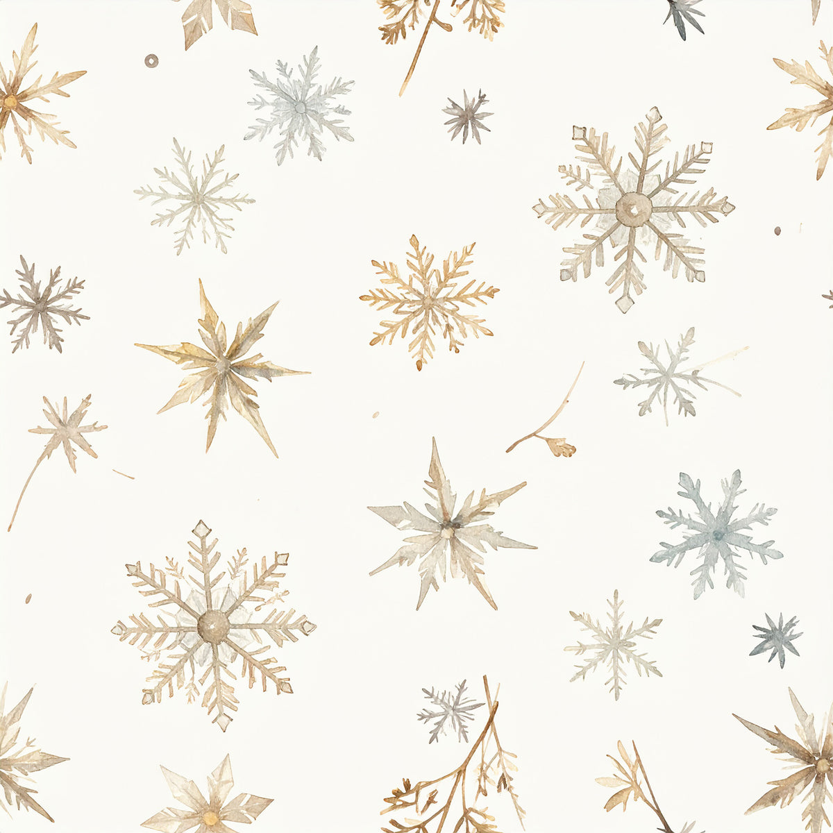 Ivory Winter Soft Heirloom Pattern 1 Quilting Cotton Fabric