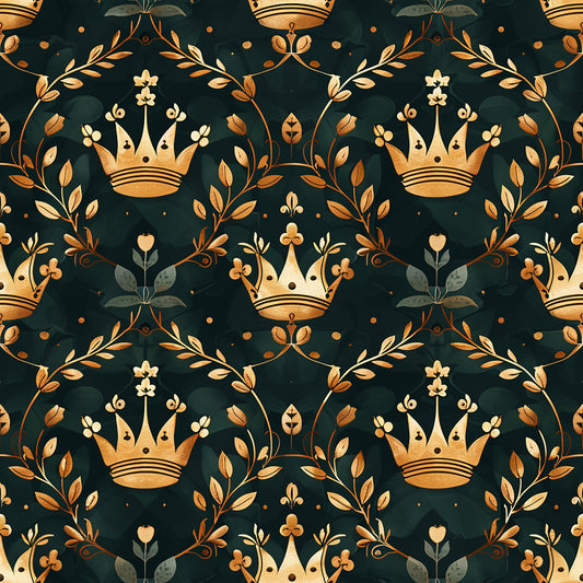 Jamesons Crowns Pattern 2 Quilting Cotton Fabric