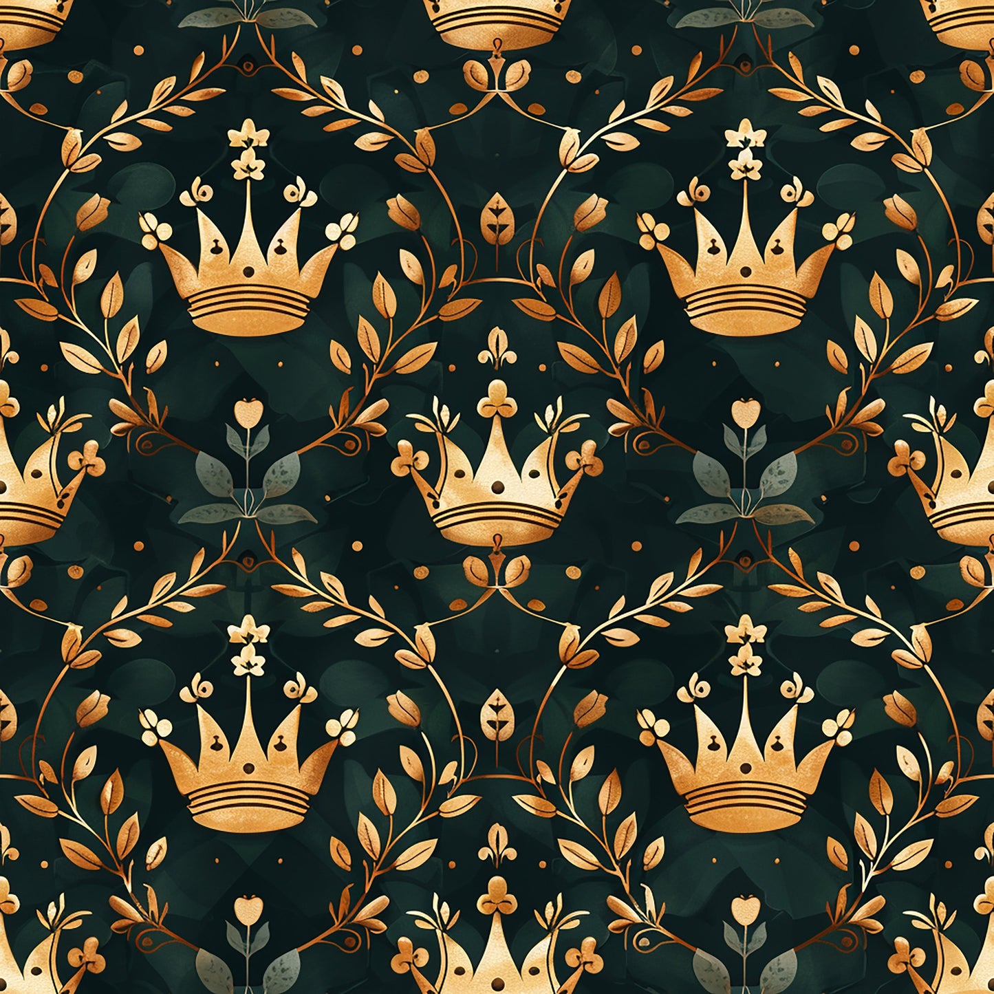 Jamesons Crowns Pattern 2 Quilting Cotton Fabric