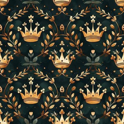 Jamesons Crowns Pattern 2 Quilting Cotton Fabric