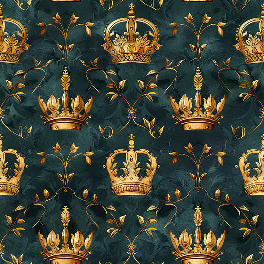 Jamesons Crowns Pattern 5 Quilting Cotton Fabric