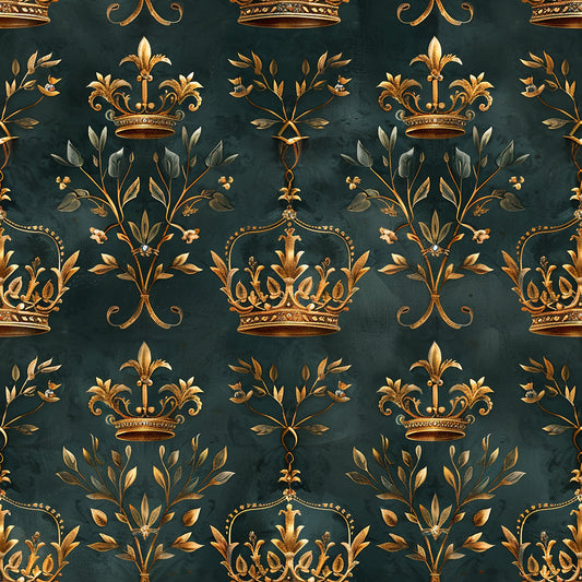 Jamesons Crowns Pattern 8 Quilting Cotton Fabric