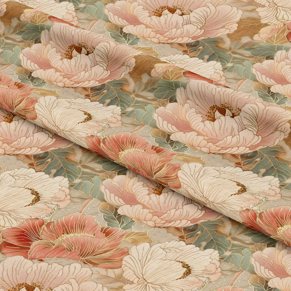 Japanese Blossoms Pattern 9 Quilting Cotton Fabric