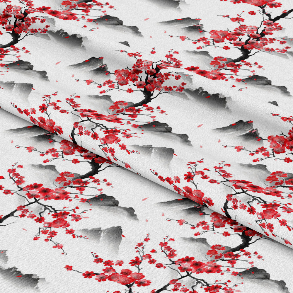 Japanese Cherry Blossoms 7 Quilting Cotton Fabric