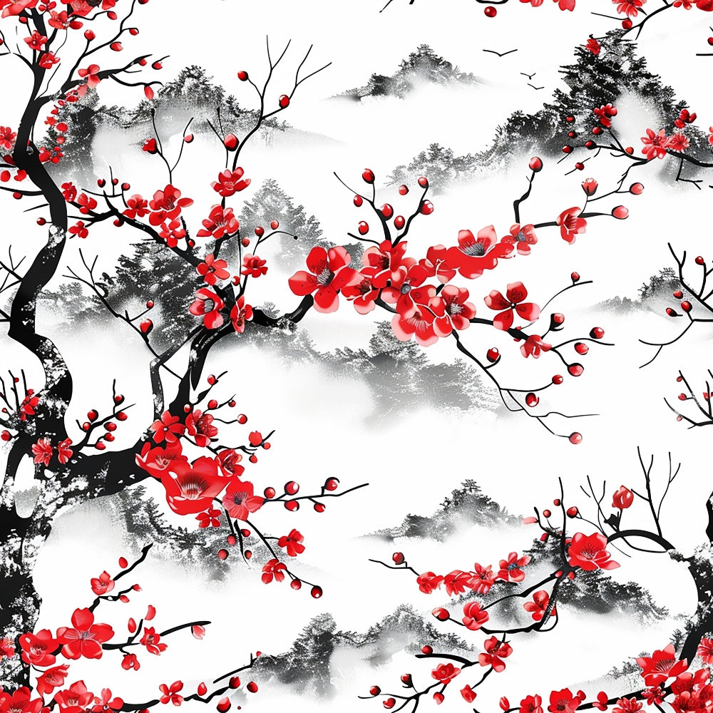 Japanese Cherry Blossoms 8 Quilting Cotton Fabric