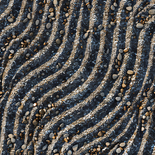Japanese Zen Garden Pattern 6 Quilting Cotton Fabric