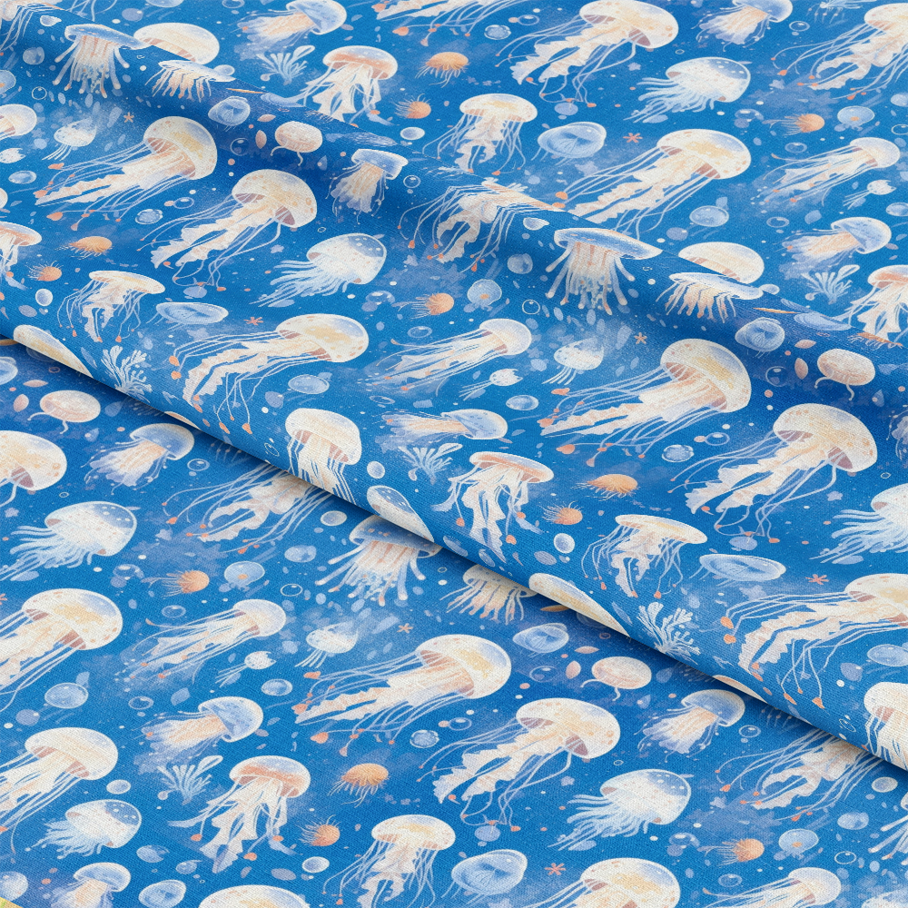 Jelly Fish Pattern 1 Quilting Cotton Fabric