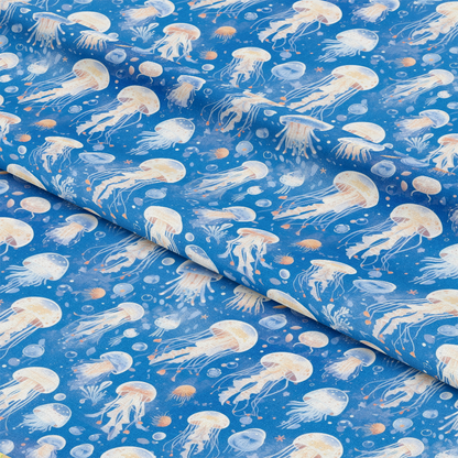 Jelly Fish Pattern 1 Quilting Cotton Fabric