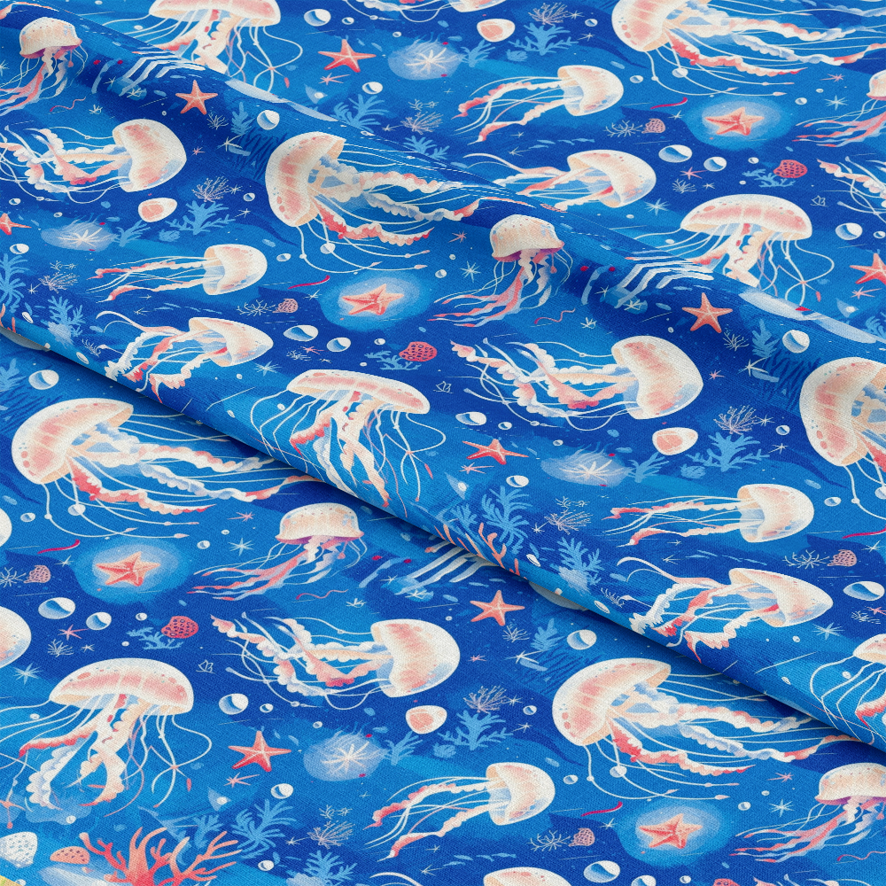 Jelly Fish Pattern 2 Quilting Cotton Fabric