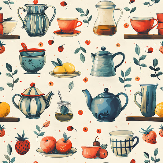 Kitchen Cottagecore Pattern 10 Quilting Cotton Fabric