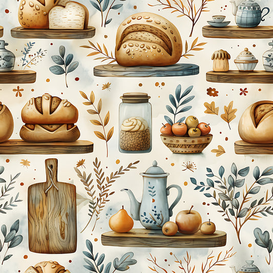 Kitchen Cottagecore Pattern 2 Quilting Cotton Fabric