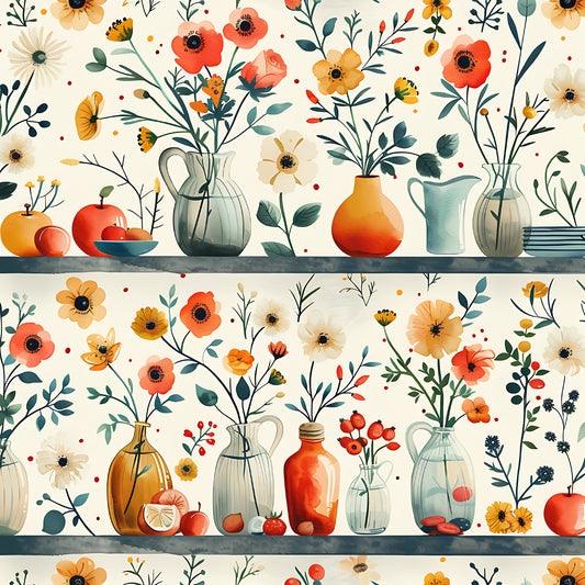 Kitchen Cottagecore Pattern 5 Quilting Cotton Fabric