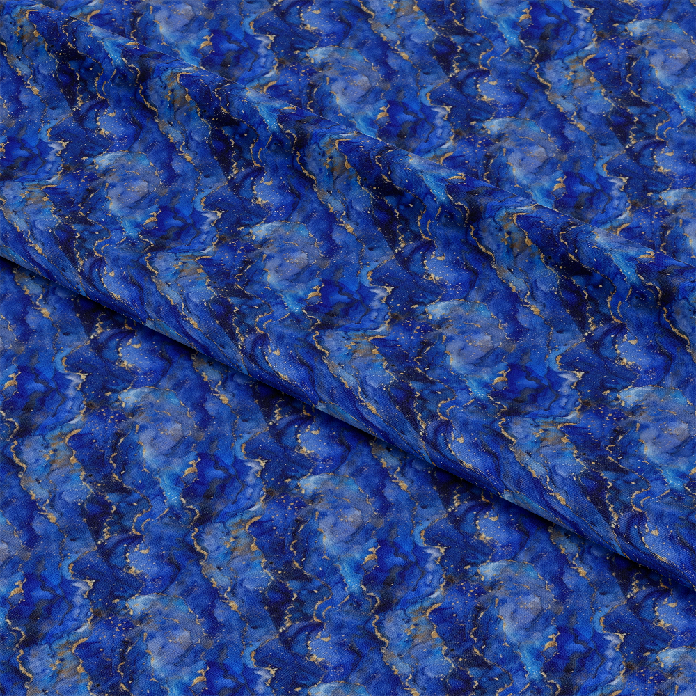 Lapis Lazuli Gemstones Pattern 1 Quilting Cotton Fabric