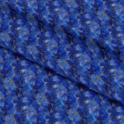 Lapis Lazuli Gemstones Pattern 1 Quilting Cotton Fabric