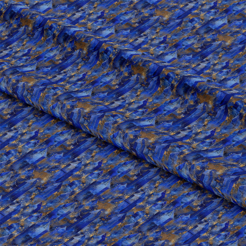 Lapis Lazuli Gemstones Pattern 2 Quilting Cotton Fabric